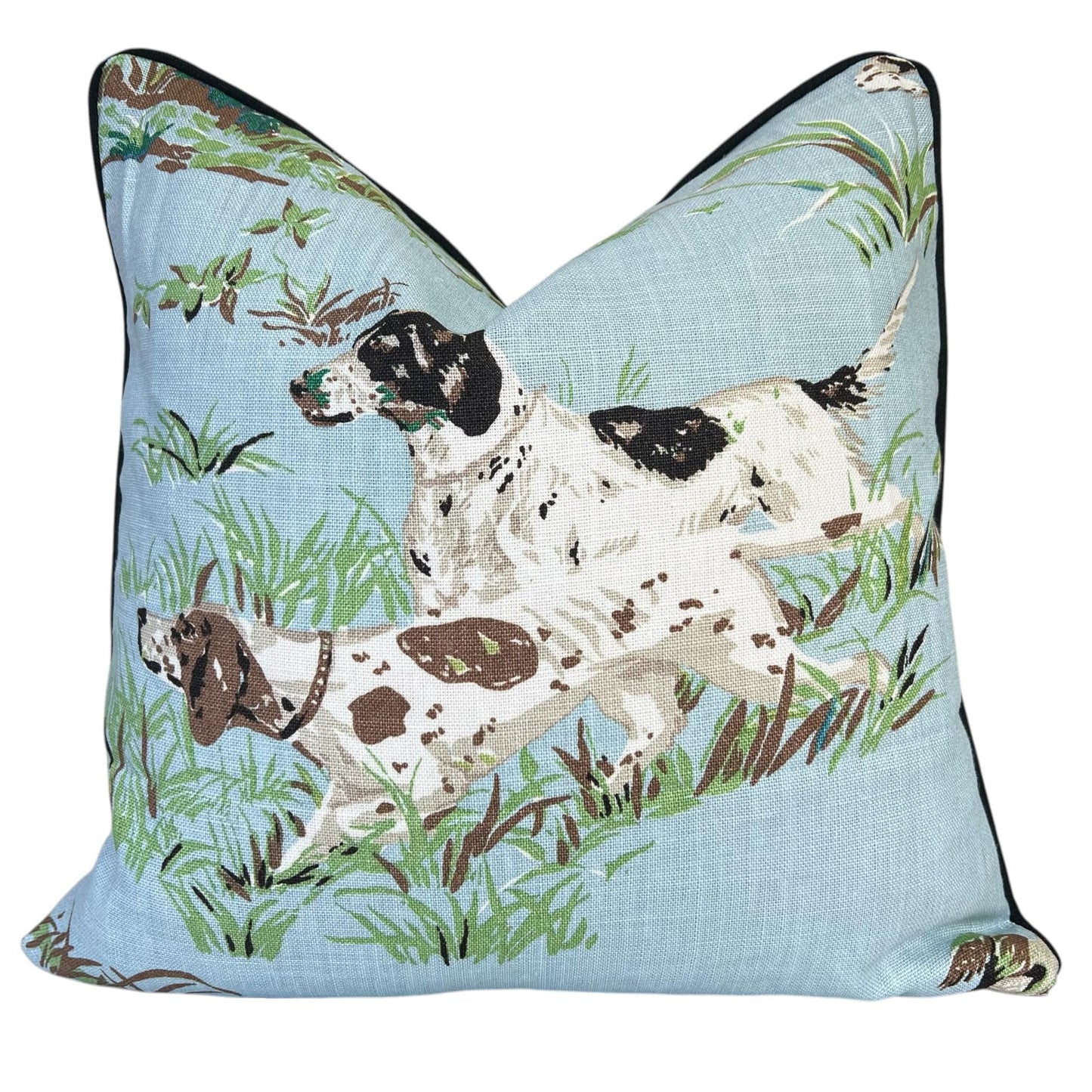 Schumacher Luxury Designer Pointers Sky Blue Cushion Pillow Cover