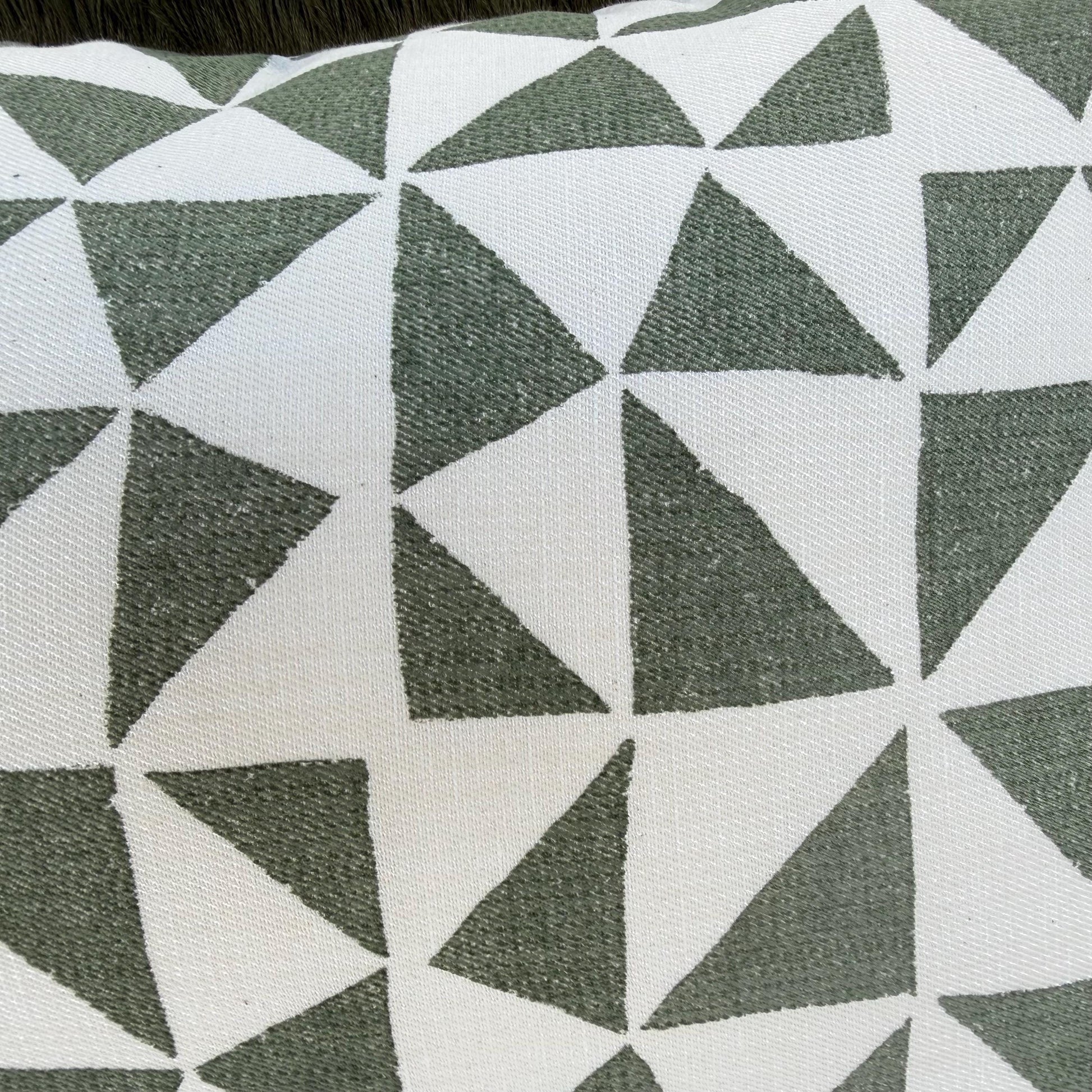 Cushions Made In Fermoie Circus Green Cotton Cushion Pillow With Brush Fringe
