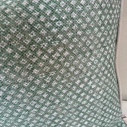 Cushions Made In Fermoie Figured Green Linen Cushion Pillow Throw Cover