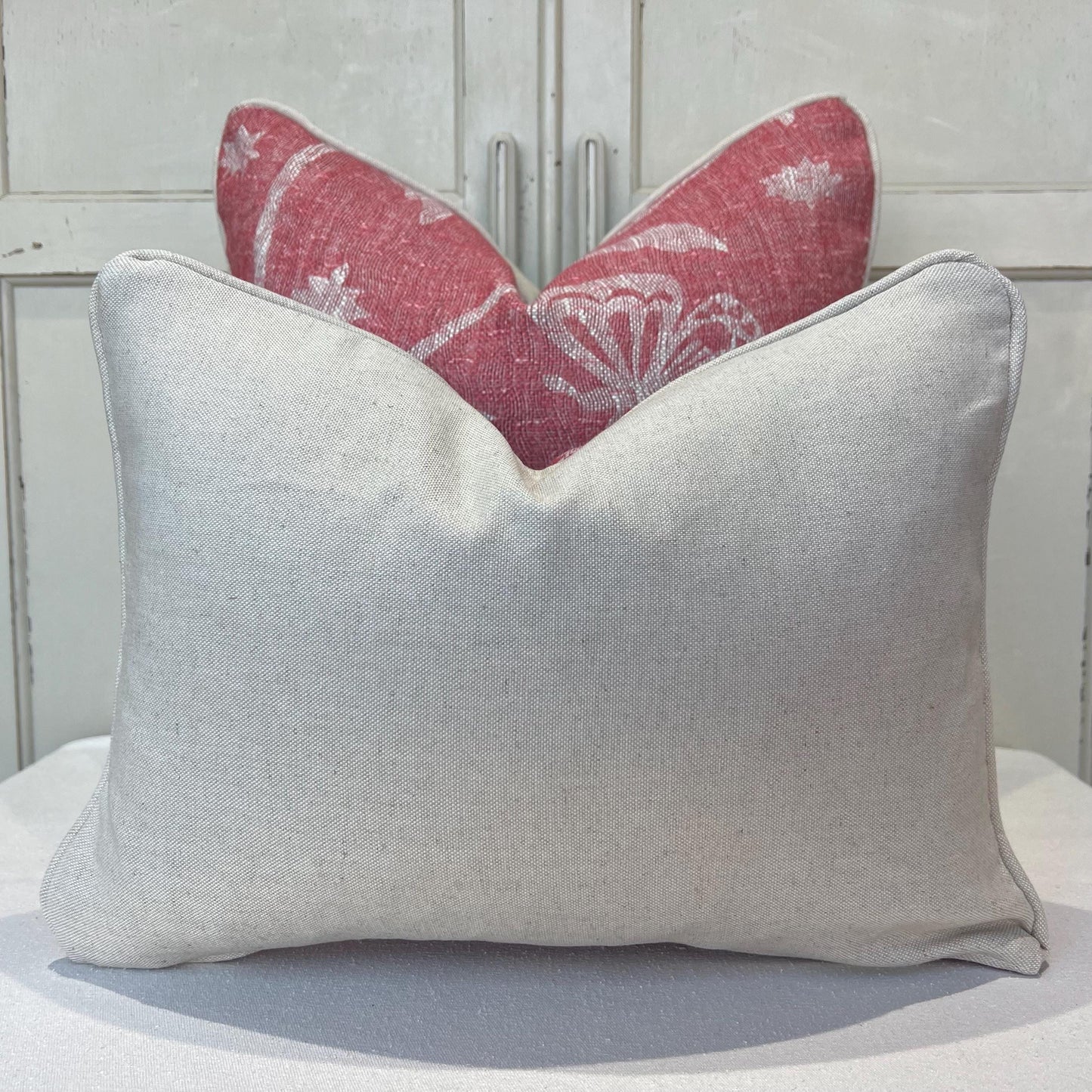 Cushions Made In Fermoie Luxury Designer Astrea Floral Raspberry Red Cushion Pillow Throw Cover