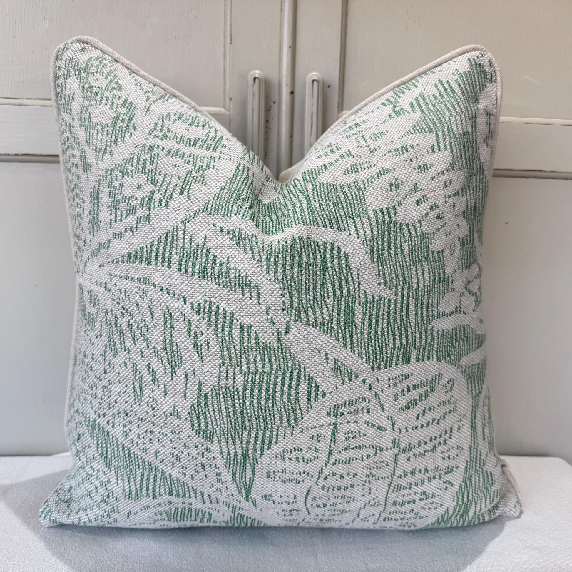 Cushions Made In Fermoie Hackford Green Linen Fabric Cushion Pillow Throw Cover