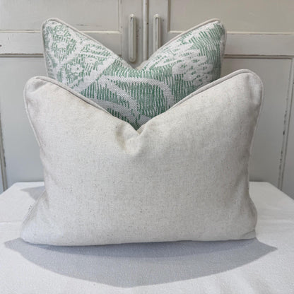 Cushions Made In Fermoie Hackford Green Linen Fabric Cushion Pillow Throw Cover