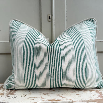 Cushions Made In Fermoie Ticking Stripe Decorative Green Cotton Cushion Pillow Throw Cover