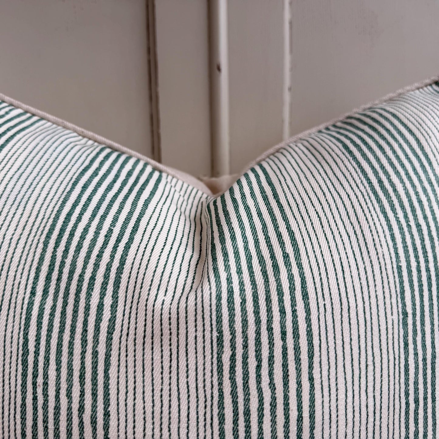 Cushions Made In Fermoie Ticking Stripe Decorative Green Cotton Cushion Pillow Throw Cover
