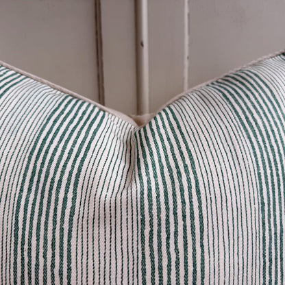 Cushions Made In Fermoie Ticking Stripe Decorative Green Cotton Cushion Pillow Throw Cover