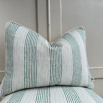 Cushions Made In Fermoie Ticking Stripe Decorative Green Cotton Cushion Pillow Throw Cover