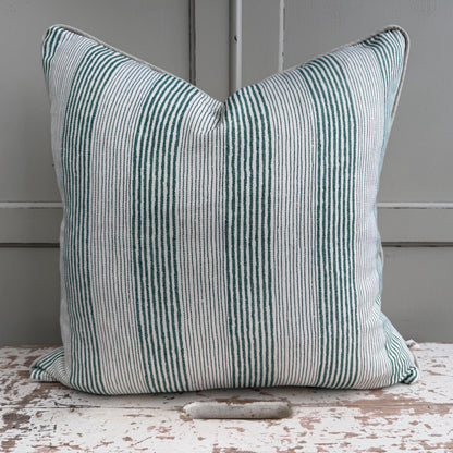 Cushions Made In Fermoie Ticking Stripe Decorative Green Cotton Cushion Pillow Throw Cover