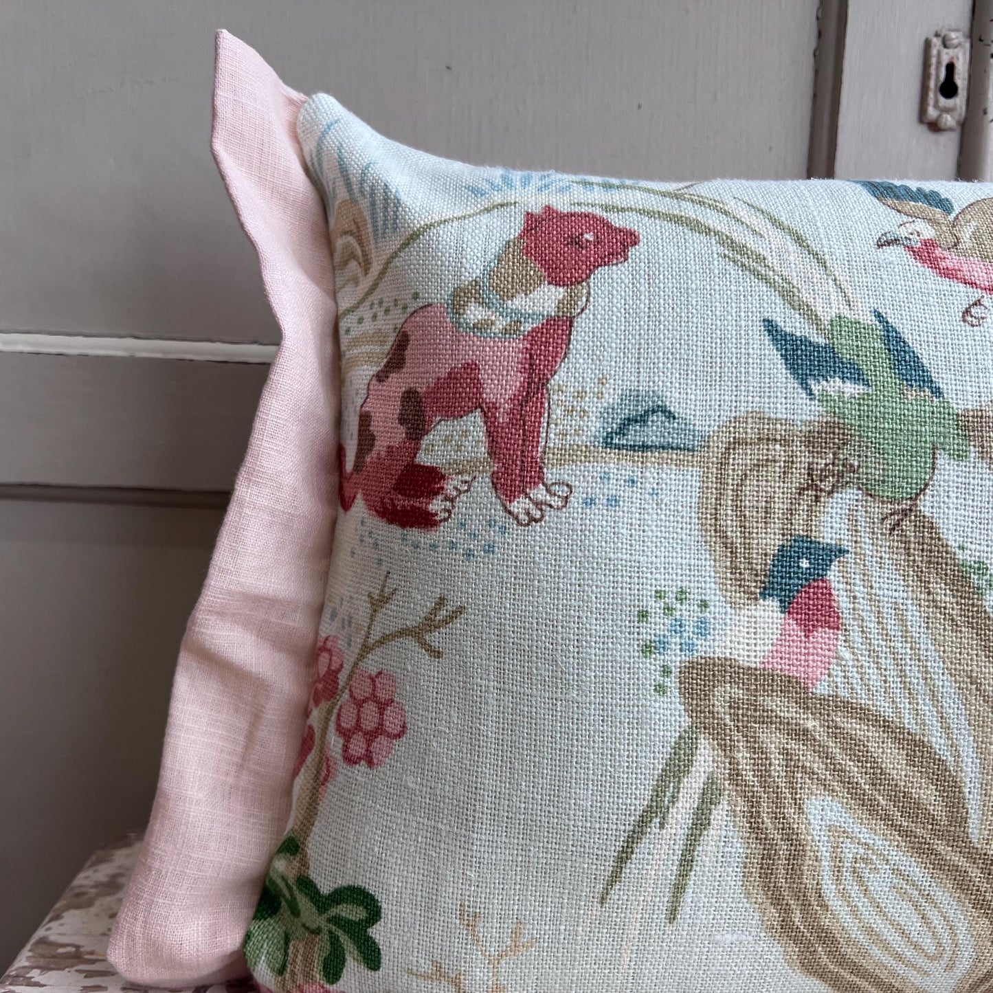 Schumacher Luxury Designer Yangtze River Aqua Cushion Pillow Cover