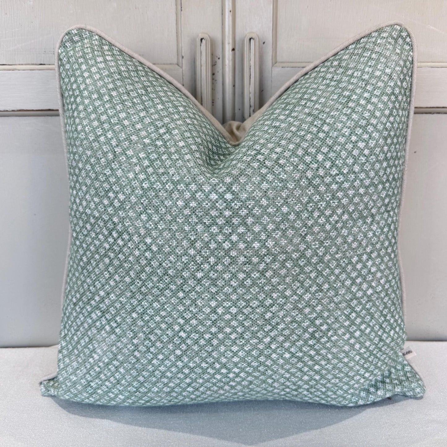 Cushions Made In Fermoie Figured Green Linen Cushion Pillow Throw Cover