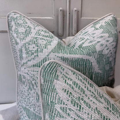 Cushions Made In Fermoie Hackford Green Linen Fabric Cushion Pillow Throw Cover