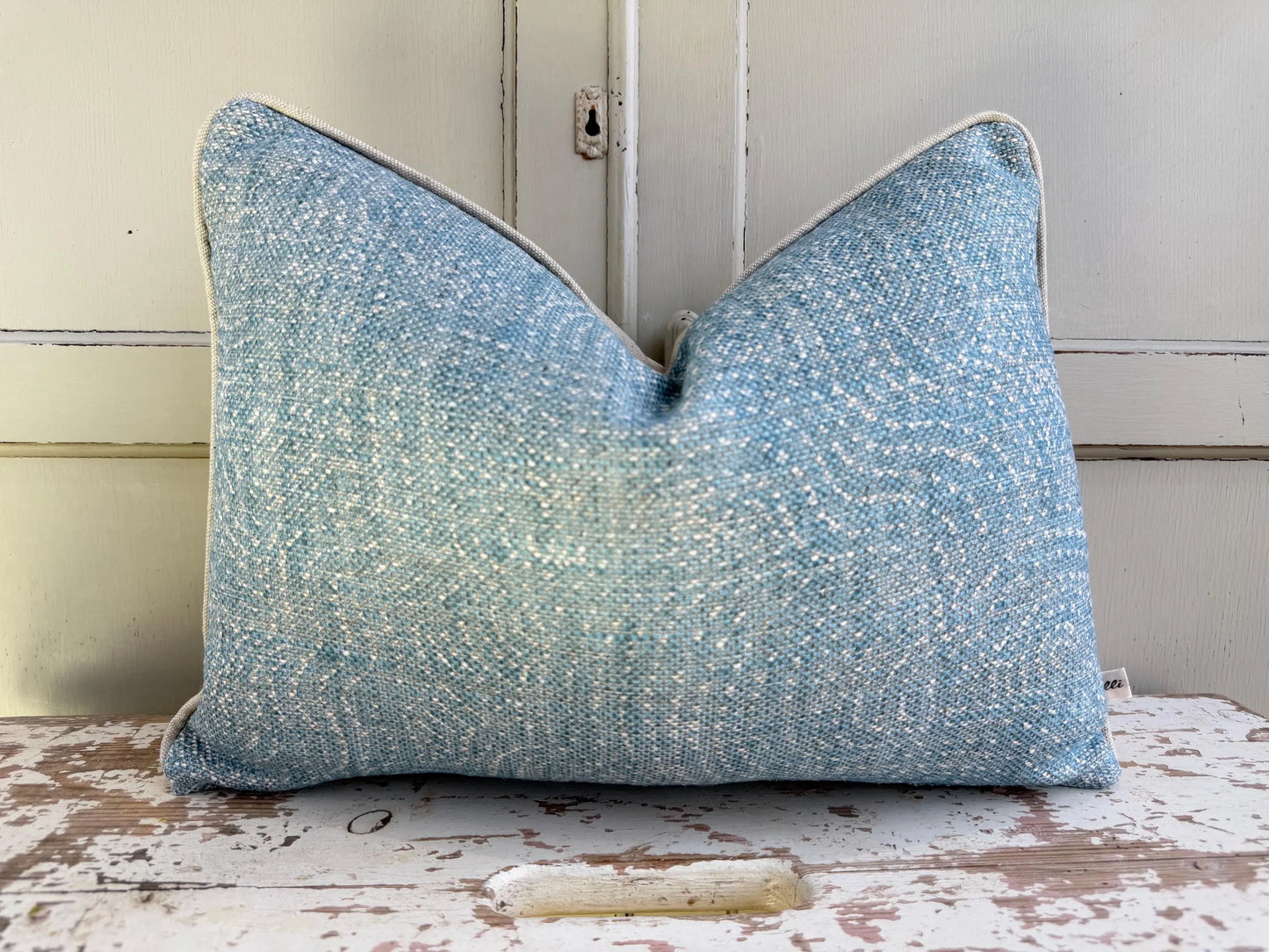 Cushions Made In Fermoie Cloud Luxury Pale Blue Linen Cushion Pillow  Cover