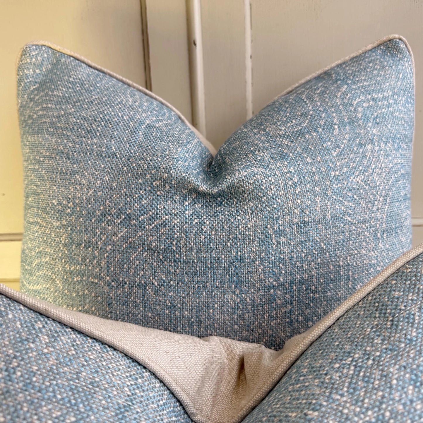Cushions Made In Fermoie Cloud Luxury Pale Blue Linen Cushion Pillow  Cover