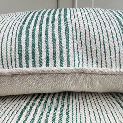 Cushions Made In Fermoie Ticking Stripe Decorative Green Cotton Cushion Pillow Throw Cover