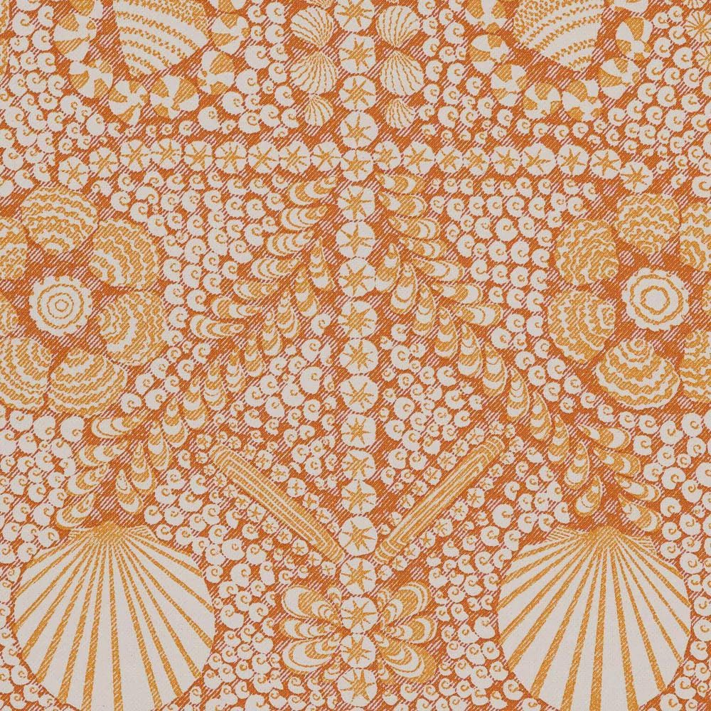 Cushions Made In Fermoie Shell Grotto Luxury Designer Bright Orange Cotton Cushion Pillow Throw Cover Colourway SHEL008
