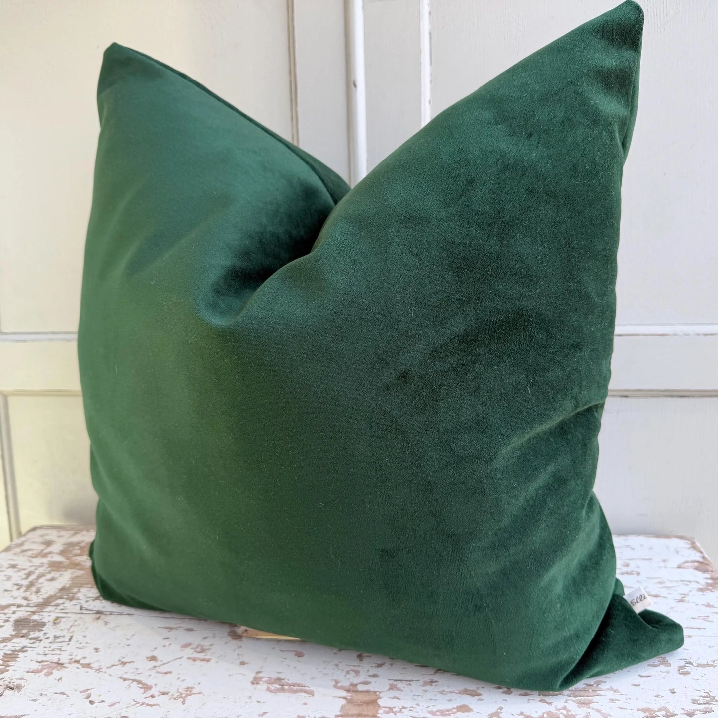 Luxury Italian Forest Fir Green Plain Velvet Cushion Pillow Sofa Cover