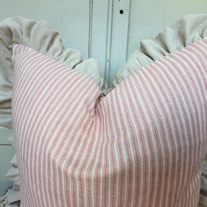 Cushions Made In Fermoie Luxury Designer Poulton Stripe Light Pink Cushion Pillow Throw Cover