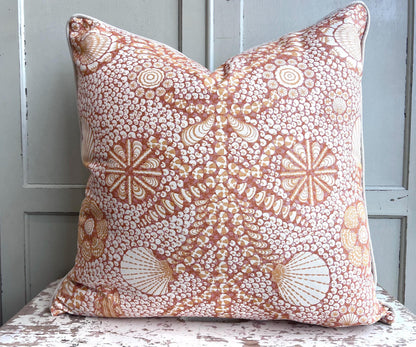 Cushions Made In Fermoie Shell Grotto Luxury Designer Decorative Beige Orange Red Cotton Cushion Pillow Throw Cover