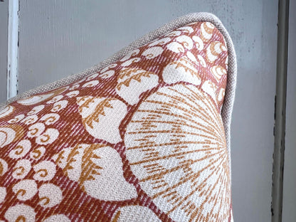 Cushions Made In Fermoie Shell Grotto Luxury Designer Decorative Beige Orange Red Cotton Cushion Pillow Throw Cover