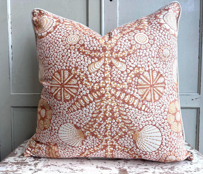 Cushions Made In Fermoie Shell Grotto Luxury Designer Decorative Beige Orange Red Cotton Cushion Pillow Throw Cover