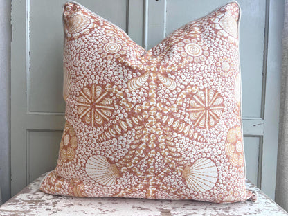 Cushions Made In Fermoie Shell Grotto Luxury Designer Decorative Beige Orange Red Cotton Cushion Pillow Throw Cover