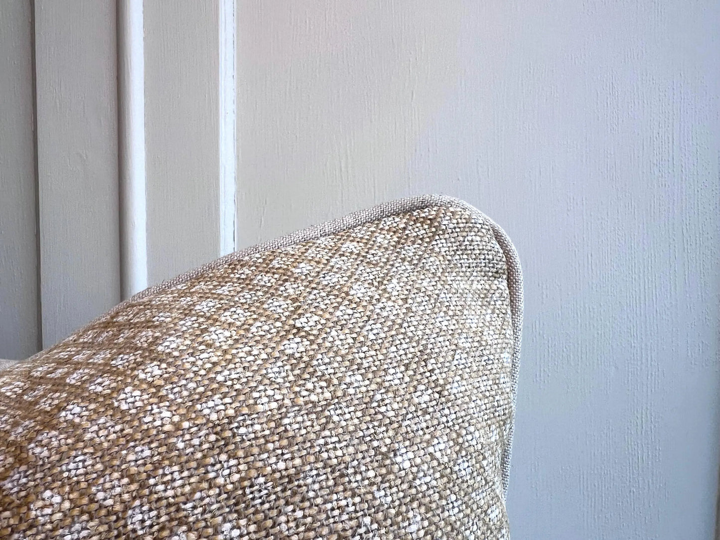 Cushions Made In Fermoie Figured Beige Linen Cushion Pillow Throw Cover