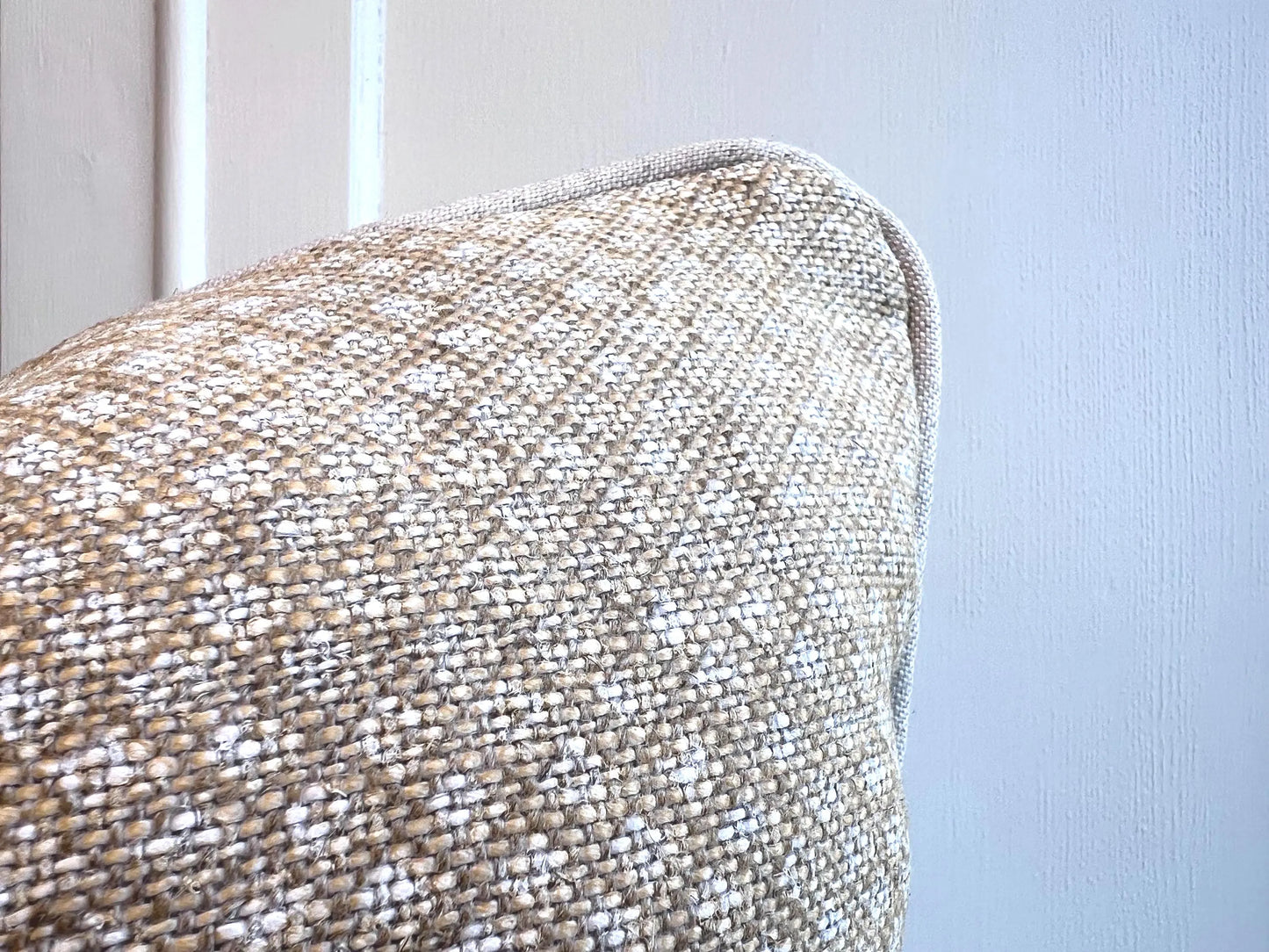 Cushions Made In Fermoie Figured Beige Linen Cushion Pillow Throw Cover
