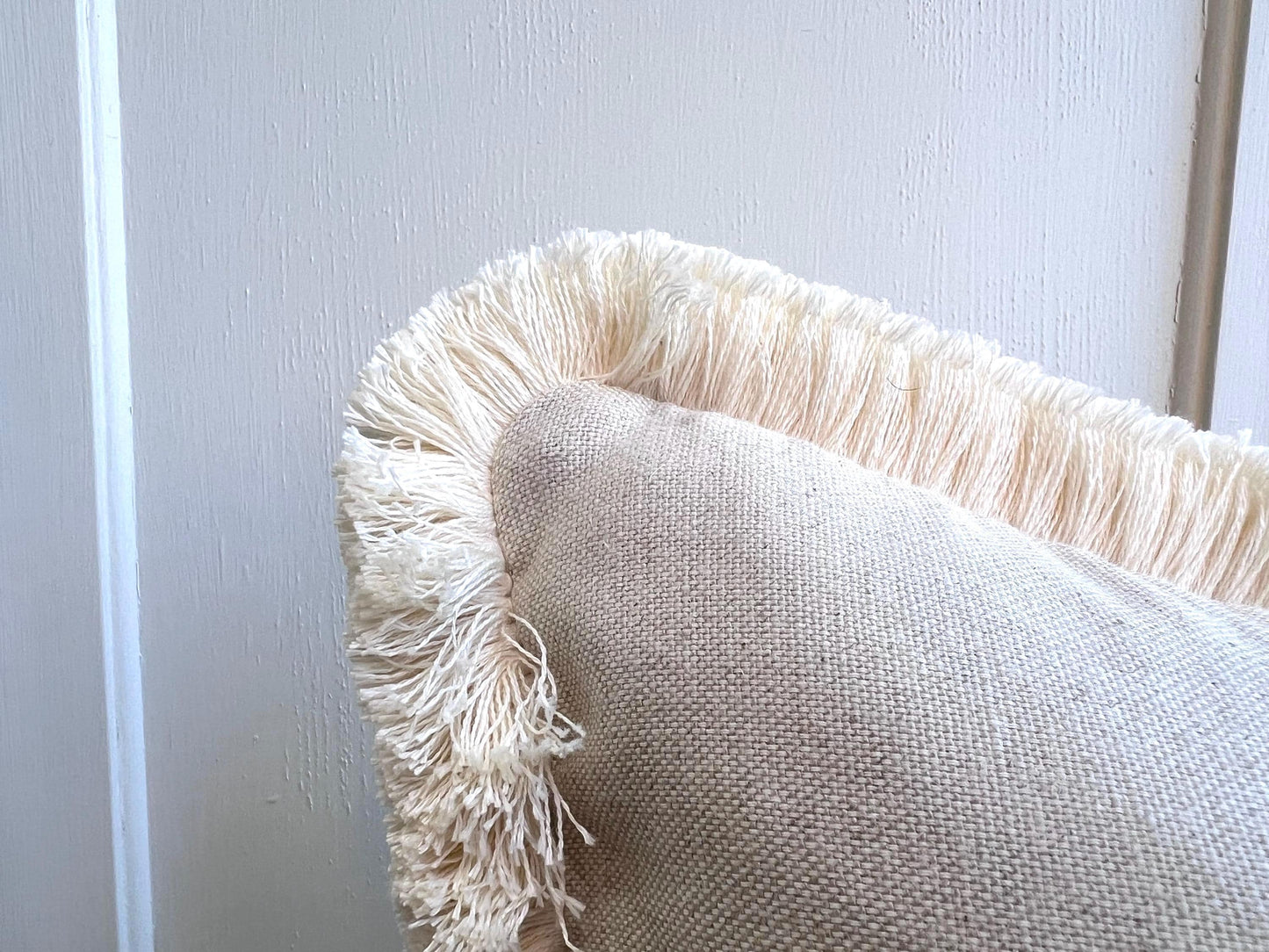 Cushions Made In Fermoie Marden Luxury Designer Decorative Brown Cream Cotton Cushion Pillow Throw Cover Brush Fringe
