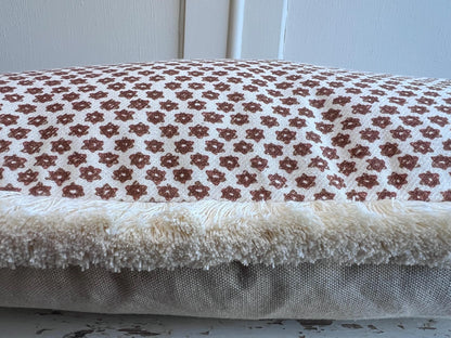 Cushions Made In Fermoie Marden Luxury Designer Decorative Brown Cream Cotton Cushion Pillow Throw Cover Brush Fringe