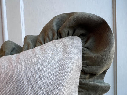 Cushions Made In Fermoie Savernake Linen Luxury Designer Decorative Pale Blue Cushion Pillow Throw Cover Green Ruffle Frill