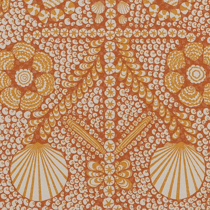 Outdoor Cushions Made In Fermoie Shell Grotto Bright Orange Cotton Cushion Pillow Throw Cover OUTSHEL-508 Water resistant UV Stable