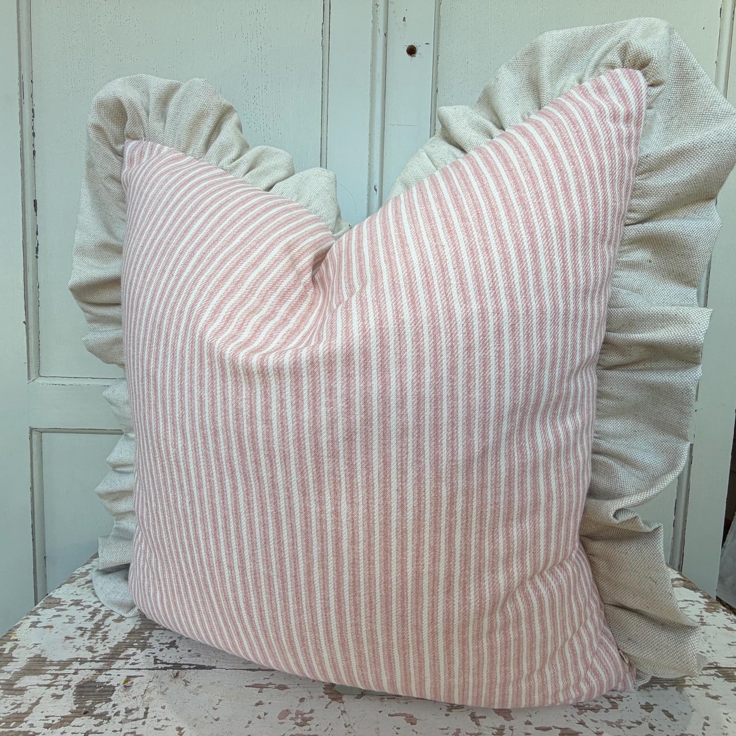 Cushions Made In Fermoie Luxury Designer Poulton Stripe Light Pink Cushion Pillow Throw Cover