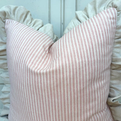Cushions Made In Fermoie Luxury Designer Poulton Stripe Light Pink Cushion Pillow Throw Cover
