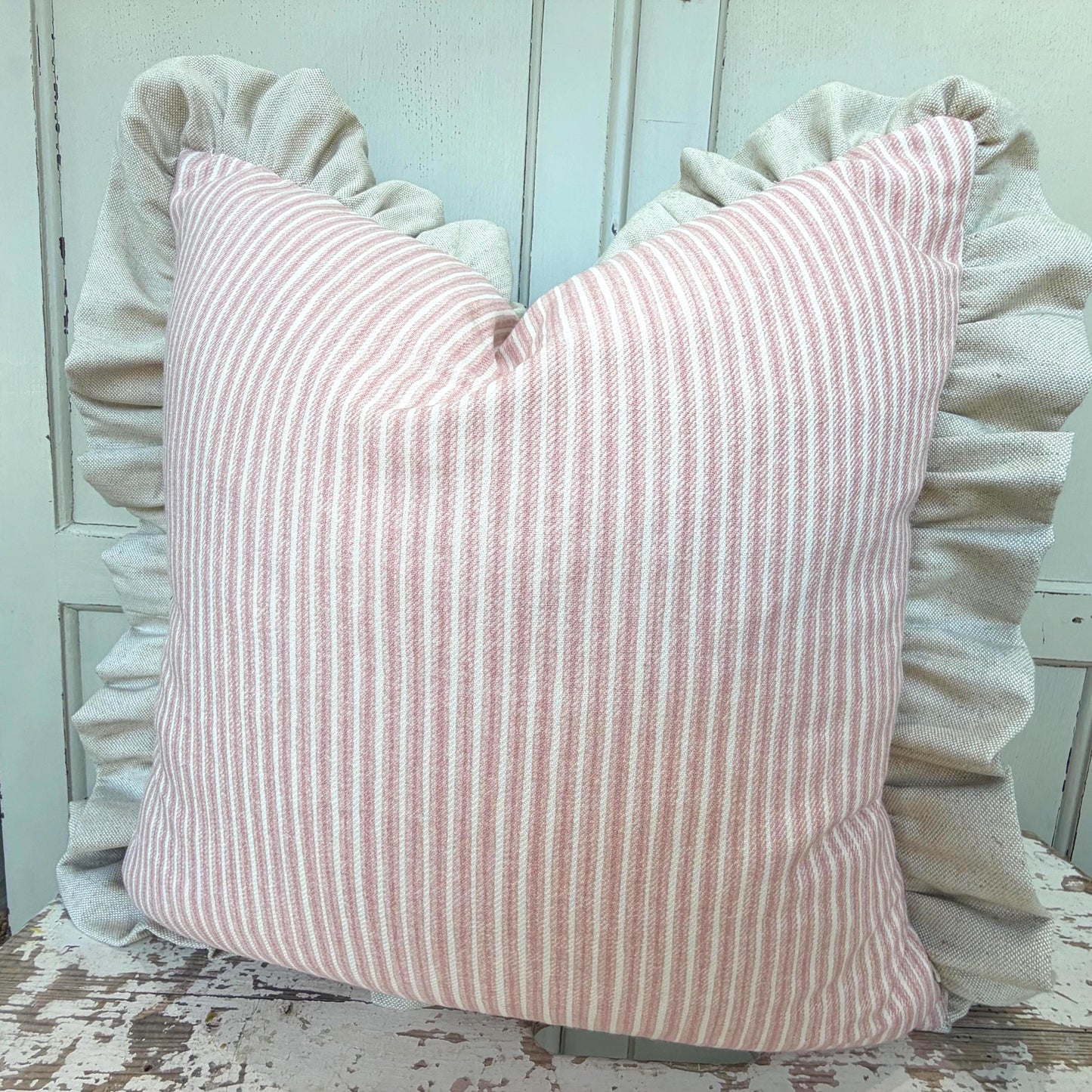 Cushions Made In Fermoie Luxury Designer Poulton Stripe Light Pink Cushion Pillow Throw Cover