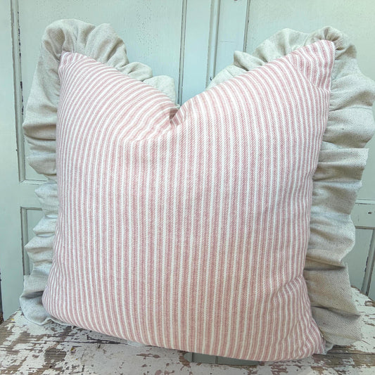 Cushions Made In Fermoie Luxury Designer Poulton Stripe Light Pink Cushion Pillow Throw Cover