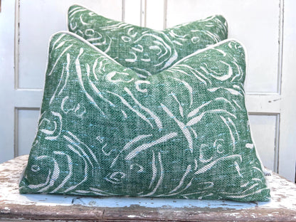 Cushions Made In Fermoie Pebble Decorative Bright Green Cotton Cushion Pillow Throw Cover