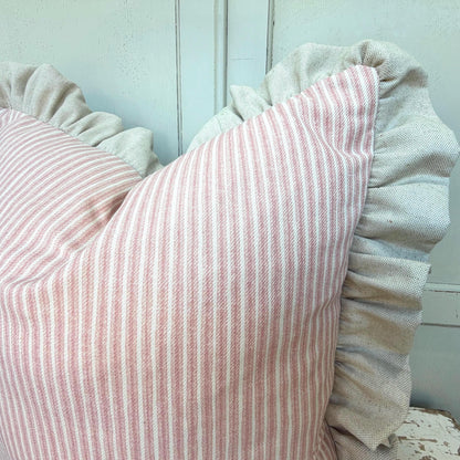 Cushions Made In Fermoie Luxury Designer Poulton Stripe Light Pink Cushion Pillow Throw Cover