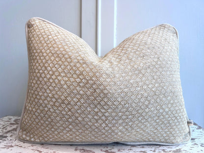 Cushions Made In Fermoie Figured Beige Linen Cushion Pillow Throw Cover