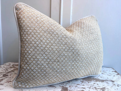 Cushions Made In Fermoie Figured Beige Linen Cushion Pillow Throw Cover