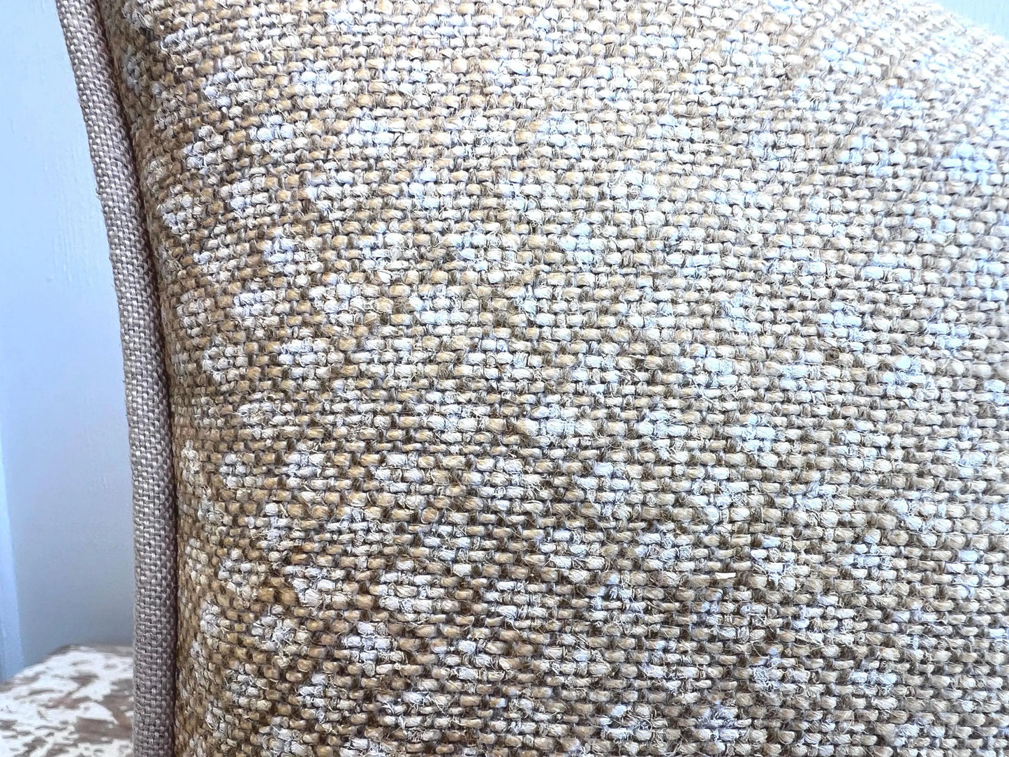 Cushions Made In Fermoie Figured Beige Linen Cushion Pillow Throw Cover