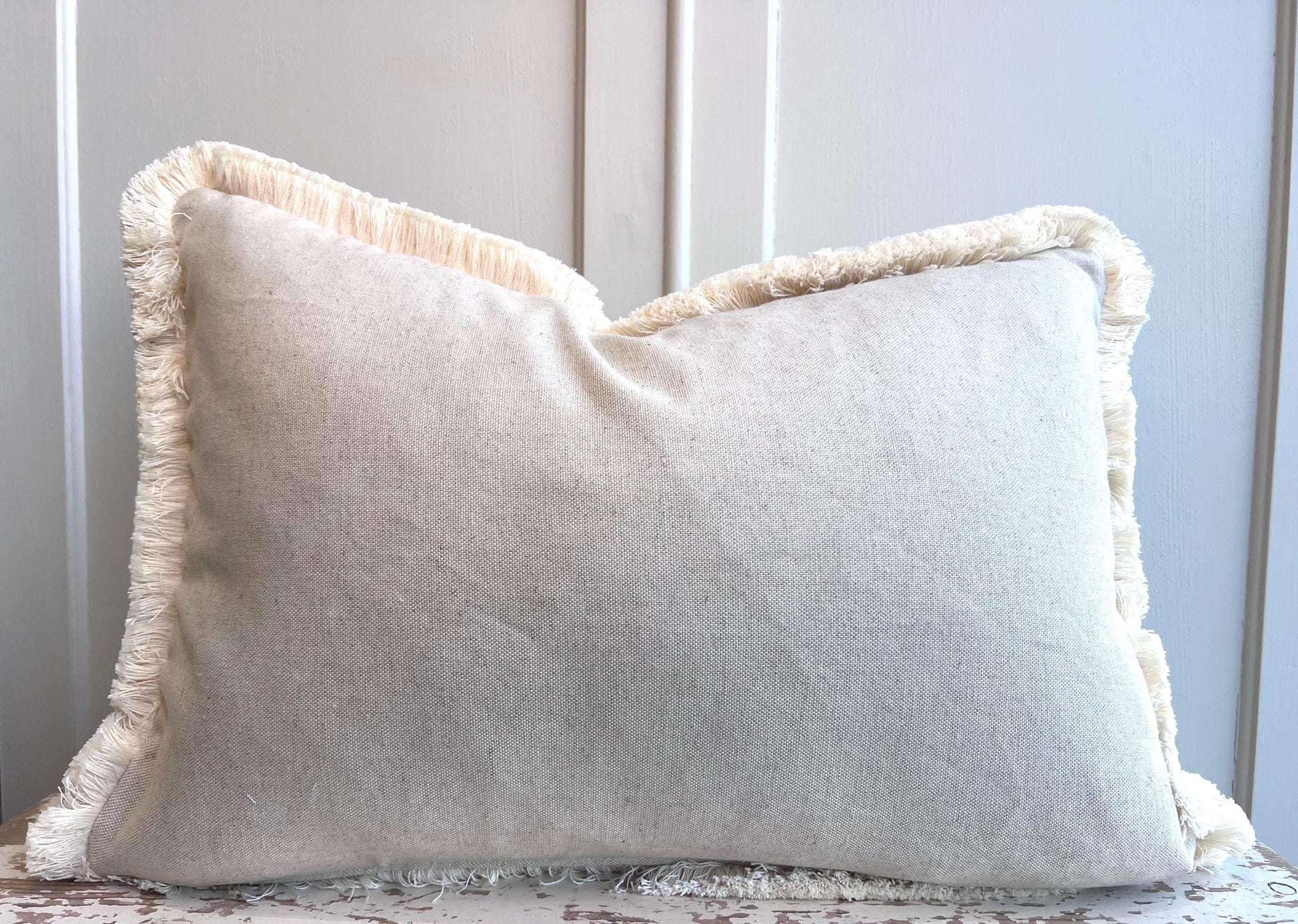 Cushions Made In Fermoie Marden Luxury Designer Decorative Brown Cream Cotton Cushion Pillow Throw Cover Brush Fringe