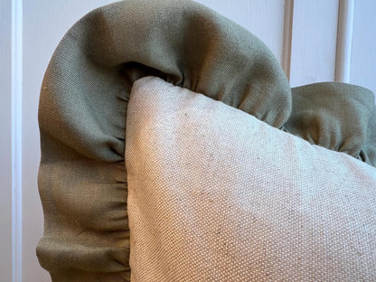 Cushions Made In Fermoie Savernake Linen Luxury Designer Decorative Pale Blue Cushion Pillow Throw Cover Green Ruffle Frill