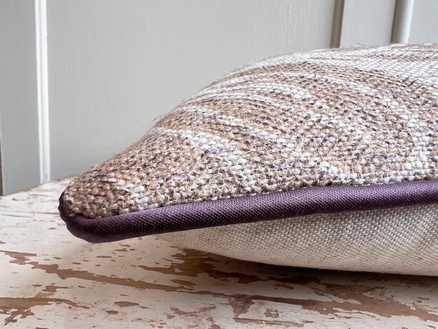 Cushions Made In Fermoie Savernake Linen Luxury Designer Decorative Pale Beige Cushion Pillow Throw Cover