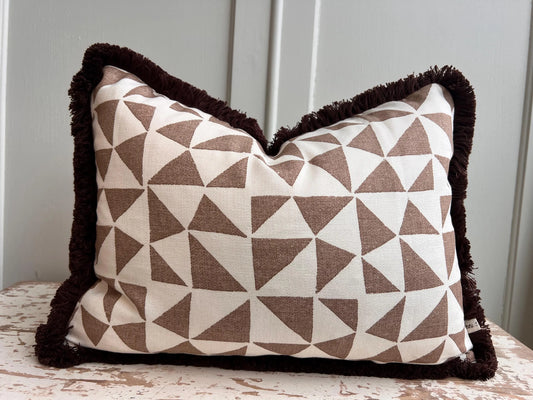 Cushions Made In Fermoie Circus Brown Cotton Cushion Pillow Throw Cover