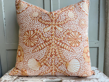 Cushions Made In Fermoie Shell Grotto Luxury Designer Decorative Beige Orange Red Cotton Cushion Pillow Throw Cover