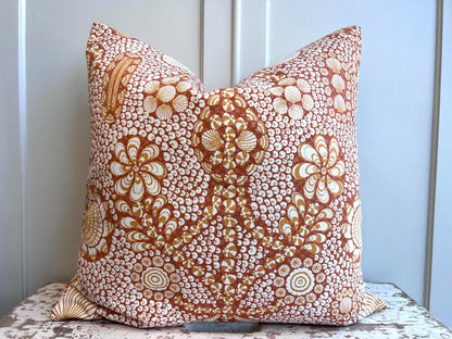 Outdoor Cushions Made In Fermoie Shell Grotto Bright Orange Cotton Cushion Pillow Throw Cover OUTSHEL-508 Water resistant UV Stable
