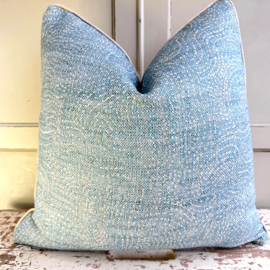 Cushions Made In Fermoie Cloud Luxury Pale Blue Linen Cushion Pillow  Cover