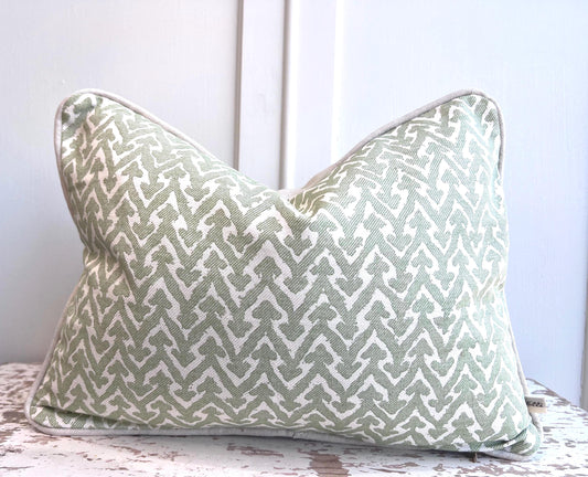 Cushions Made In Fermoie Rabanna Luxury Designer Decorative Pale Green Cotton Cushion Pillow Throw Cover