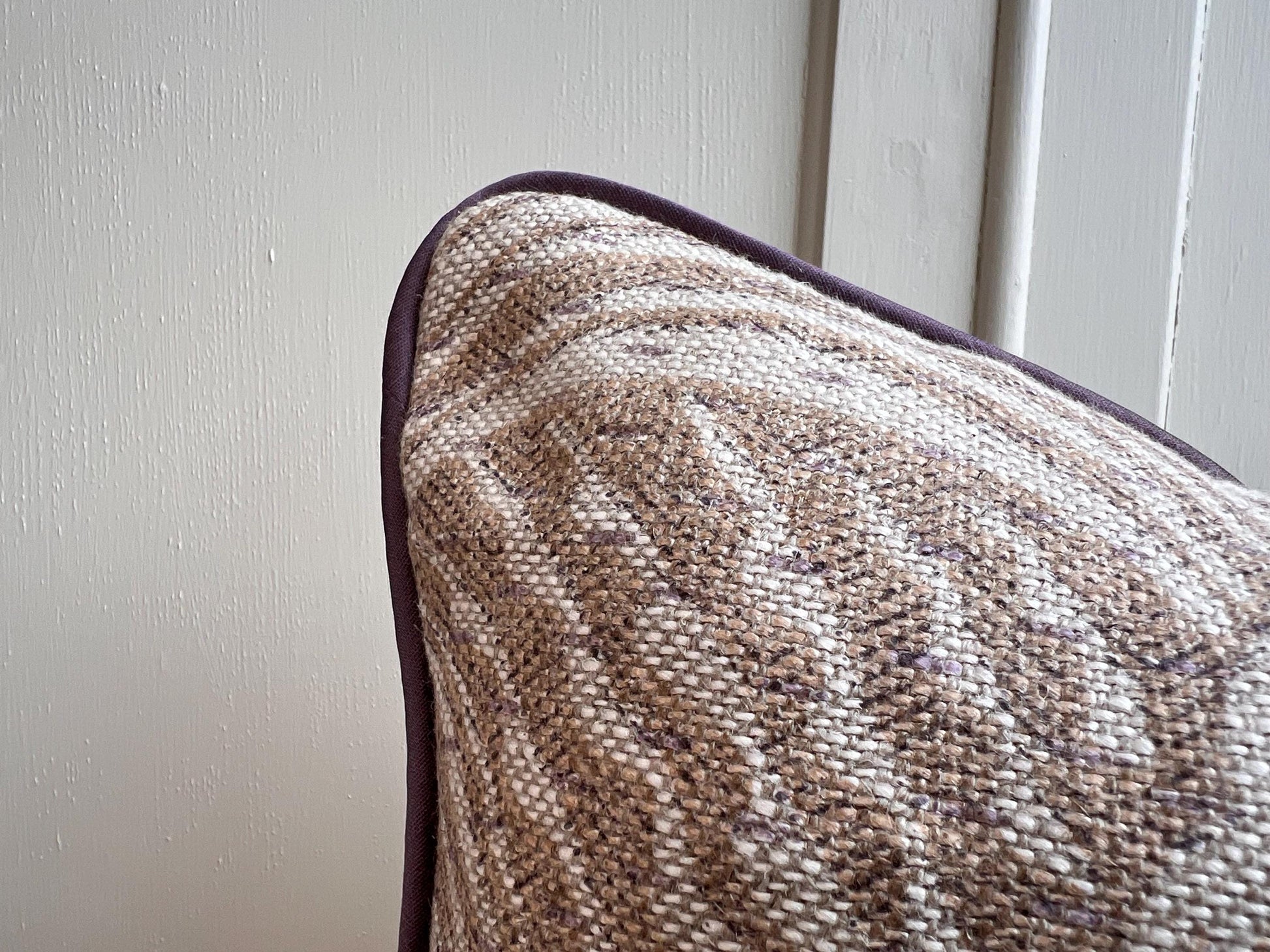 Cushions Made In Fermoie Savernake Linen Luxury Designer Decorative Pale Beige Cushion Pillow Throw Cover