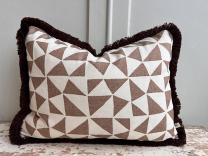 Cushions Made In Fermoie Circus Brown Cotton Cushion Pillow Throw Cover