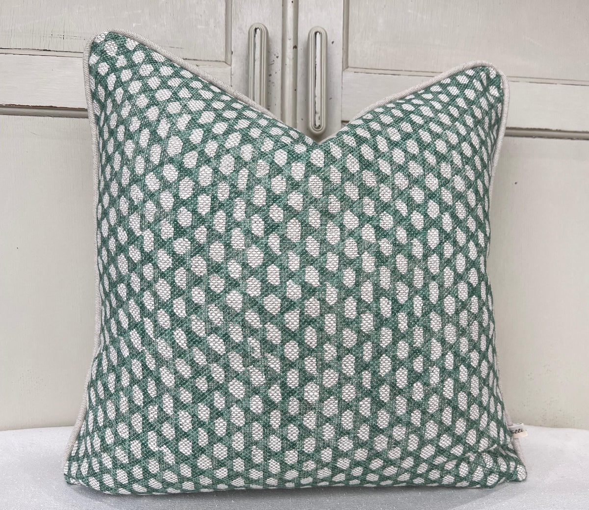 Cushions Made In Fermoie Wicker Luxury Designer Decorative Rich Green Linen Cushion Pillow Throw Cover